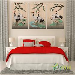 Đồng Hồ Tranh Dyvina 3T3060-79 Sếu đầu đỏ